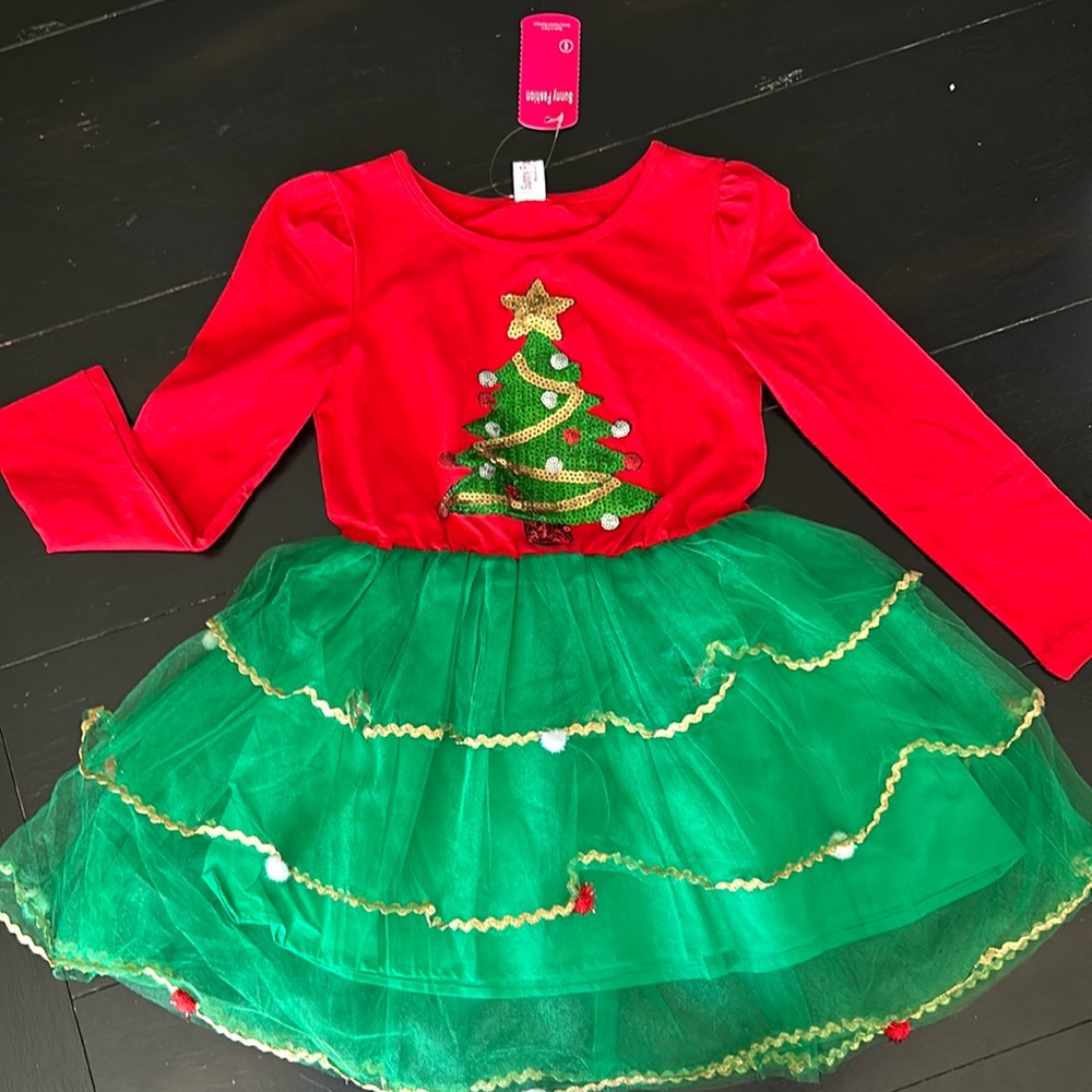Christmas Tree dress, size 6, NWT
